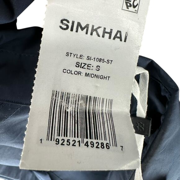 SIMKHAI Midnight Navy Blue Crissy Dress Balloon Sleeve Mini Dress Women's Small - Picture 9 of 12